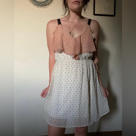 Peppermint Dresses & Skirts - Polka Dot Heart Ruffle Dress